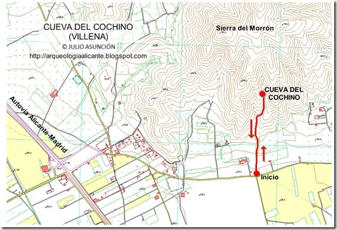 Rutas arqueológicas por Alicante CUEVA DEL COCHINO (VILLENA)